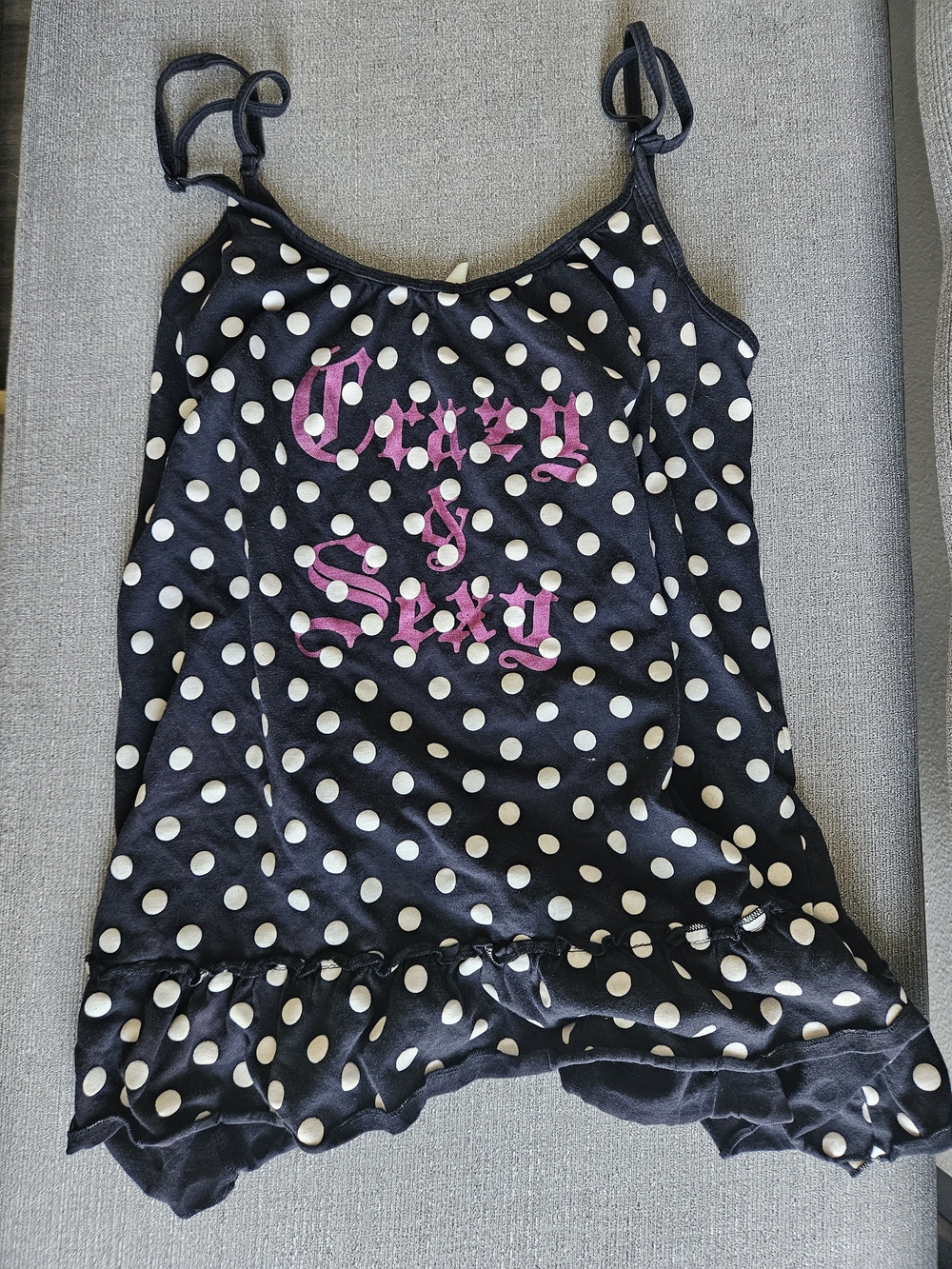 Crazy & Sexy Black Polka Dot Top ❗️FITS LIKE SMALL
